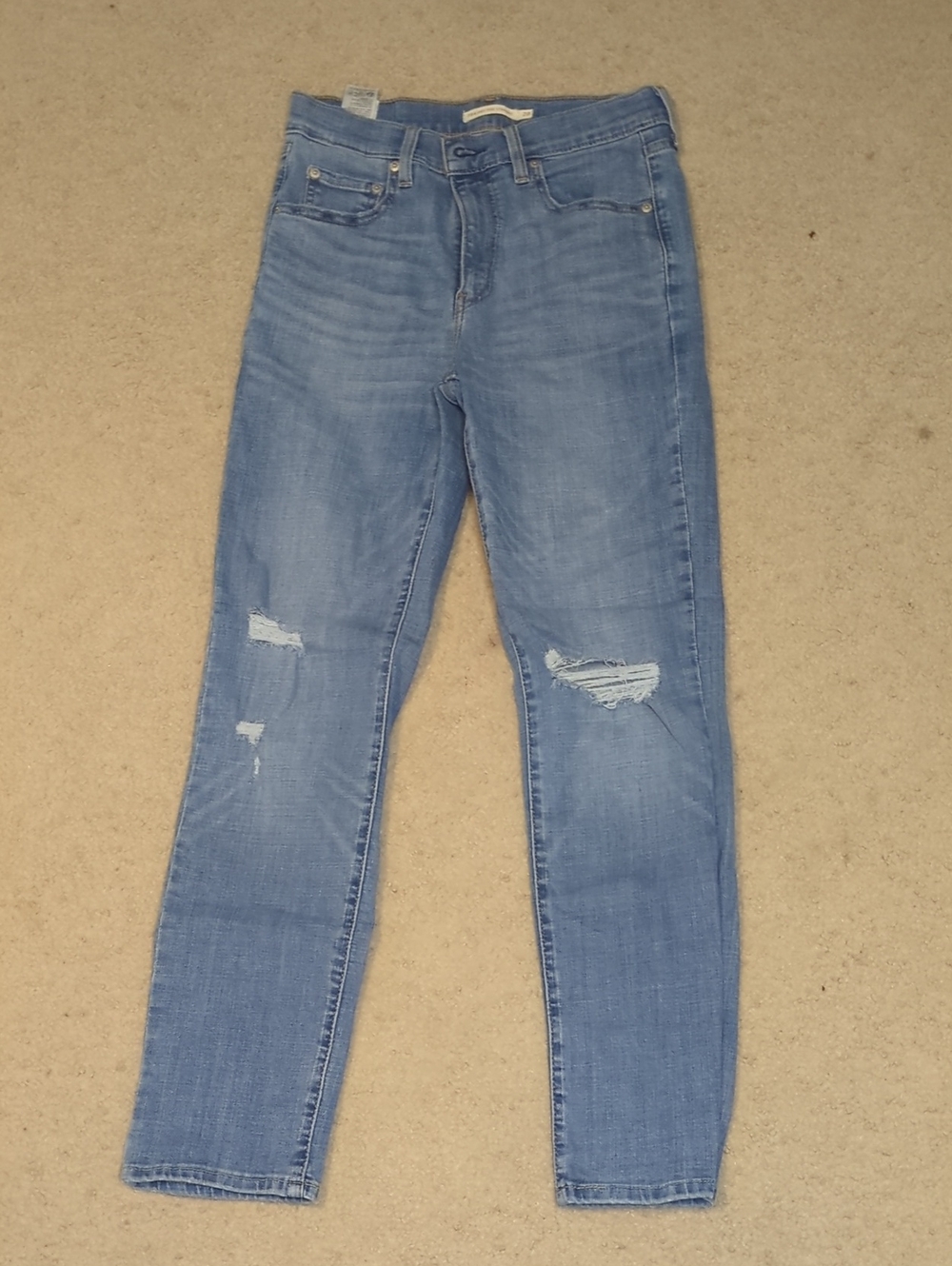 Levi's Light Blue Skinny Distressed Jeans